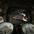 Evening meal. It's been a long time since I've eaten loch trout