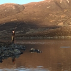 Paul into a fish - we had some good dry fly action on this loch