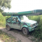 The Jimny and Peter's kayak