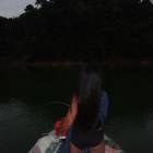 Ash on strike - fishing for Jungle Perch