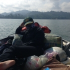 Ashly at the bow, the adventure to South Temenggor begins