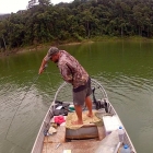 Straight rod pull. The best way to fight fish!
