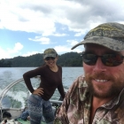 Two Stealth Master caps. Ashly sticks her bum out for balance.