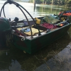 The boat is now camouflaged!