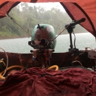 Incoming storm! Lots of exciting lightning strikes around the boat!