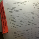 Ashly is losing her patience in getting this 8 page form completed! 