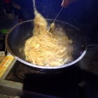 Angel hair pasta for dinner.