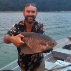 A 2KG Gourami on Ronan's last cast of the trip!