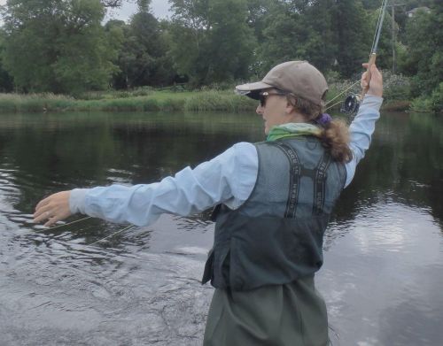 1 - Tracy playing a fish